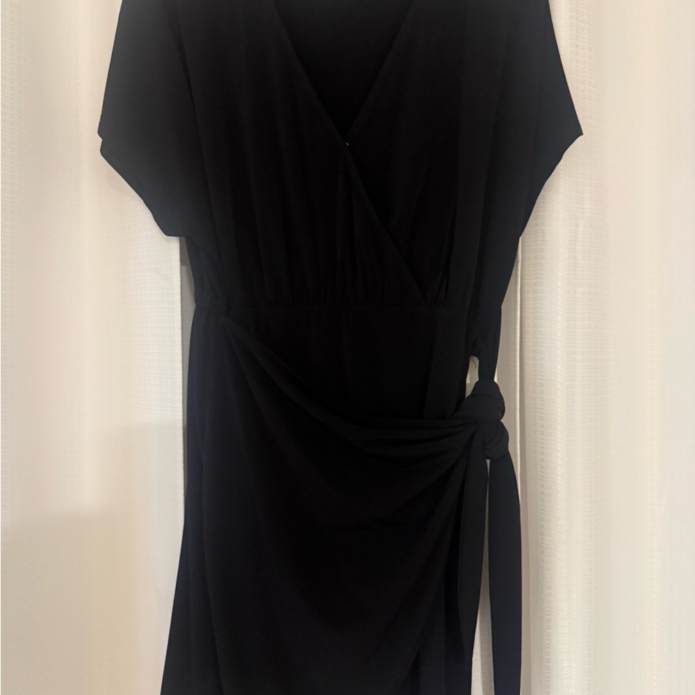 Elegant Black Wrap Dress women’s size large p Michael kors